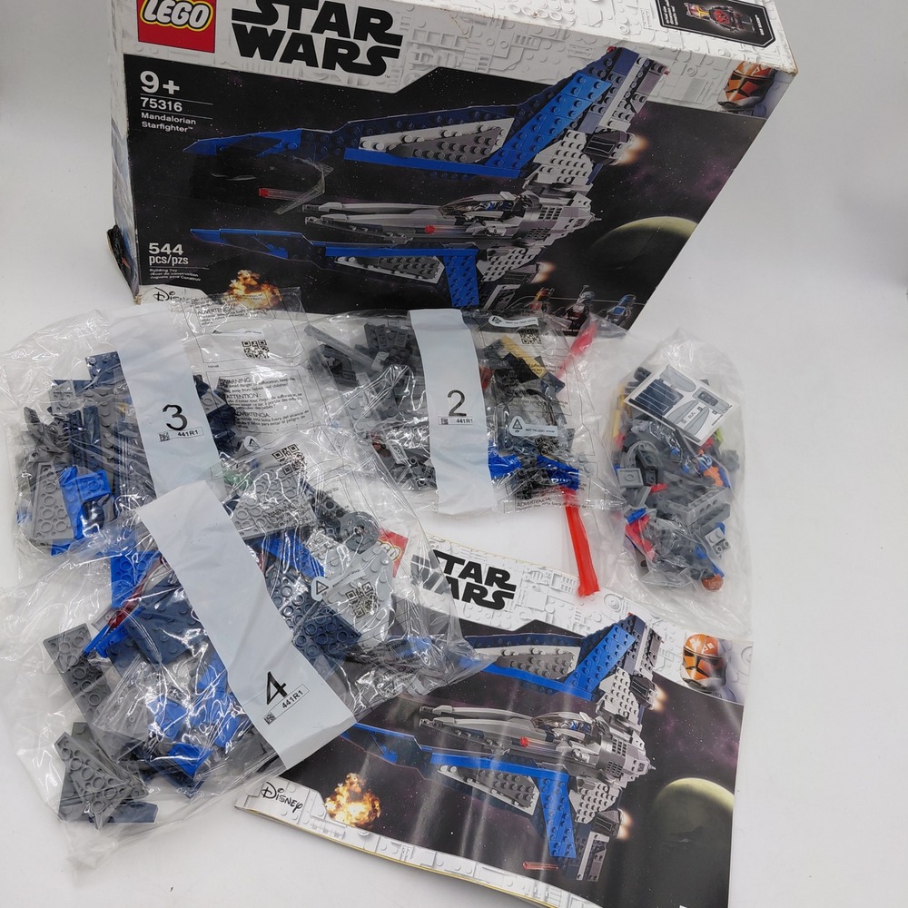 LEGO Star Wars 75316 Mandalorian Starfighter Set Box Damage READ Manual